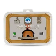 Carta Forno Rettangolare 22x14x4,5 cm Friggitrice, 50 Fogli
