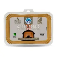 Carta Forno Rettangolare 22x14x4,5 cm Friggitrice, 50 Fogli