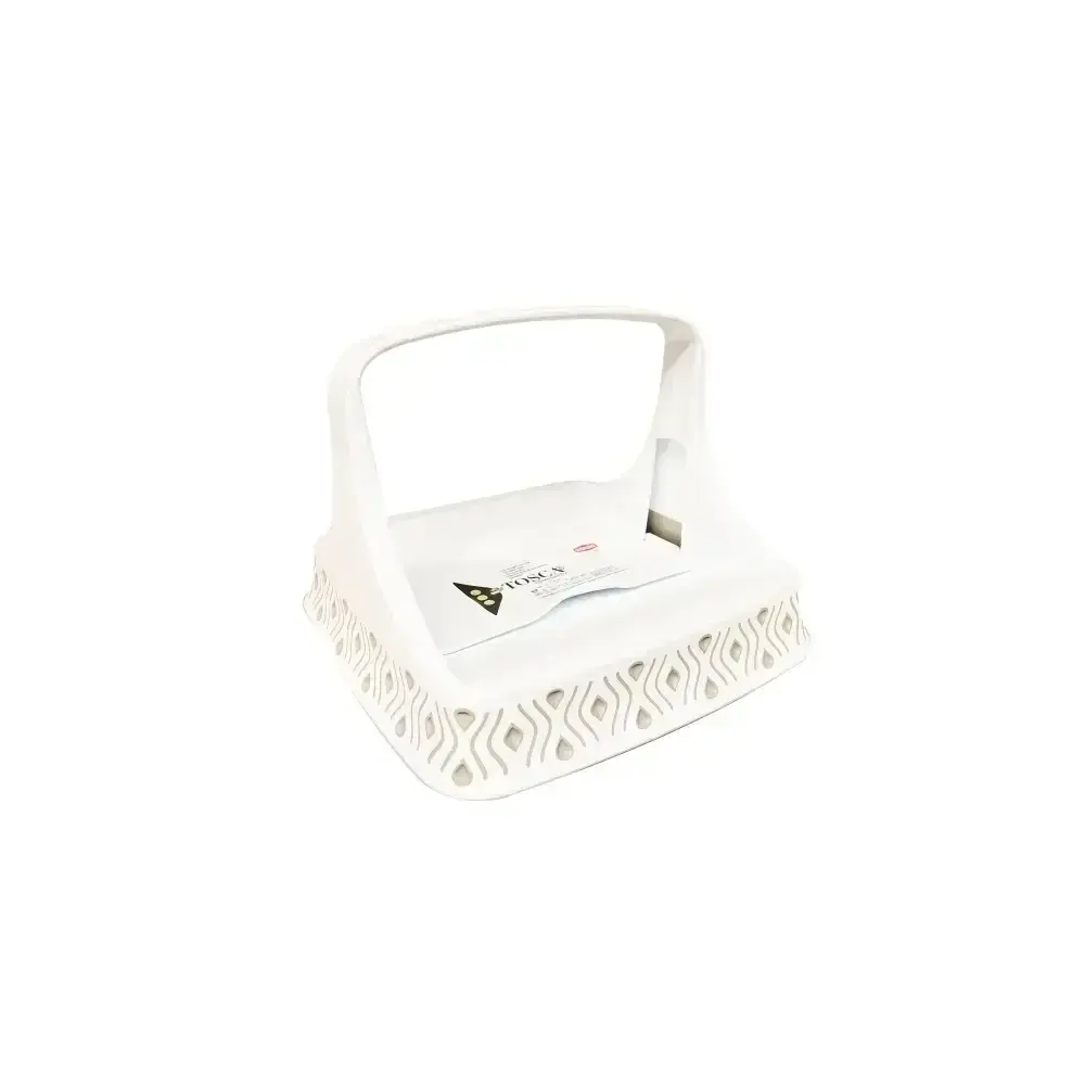 Kit Tavola Tosca Bianco Tortora: Portatovaglioli e Portabicchieri