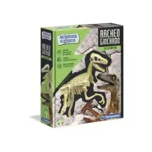 Archeogiocando Velociraptor – Kit con scheletro luminoso Clementoni