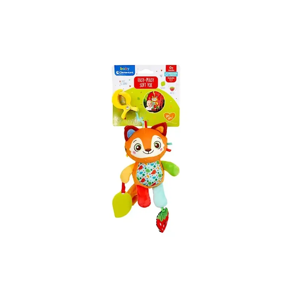 Baby Peluche Volpe Sensoriale – 18x20x10 cm con specchio e… Clementoni