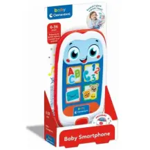 Baby Smartphone – Rosso/Bianco, 10x4x20 cm, 6 mesi Clementoni