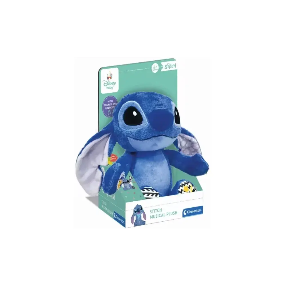 Baby Disney Stitch Peluche Musicale 30cm per 0-3 anni Clementoni
