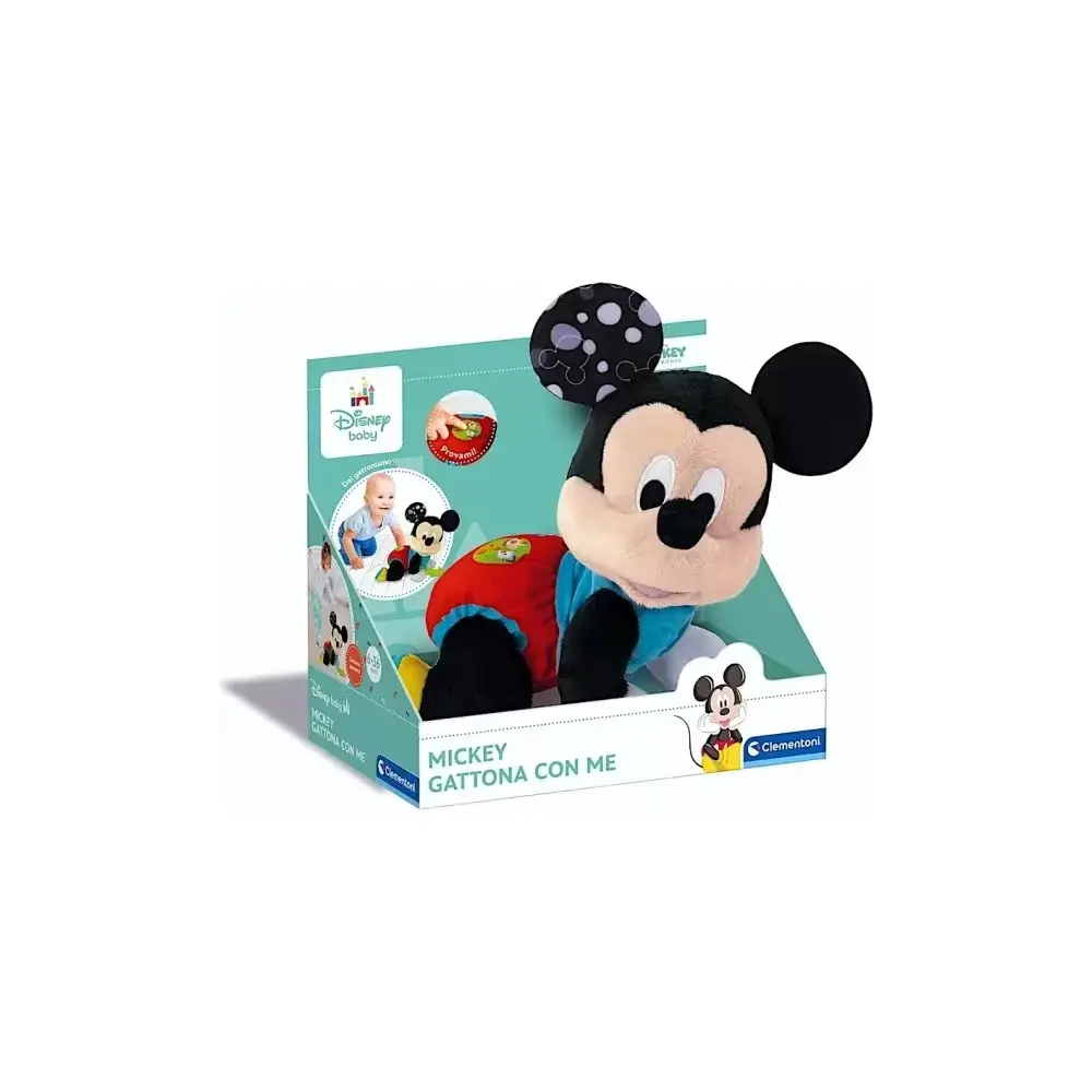 Disney Baby Baby Mickey Gattona con Me - Peluche 100%… Clementoni