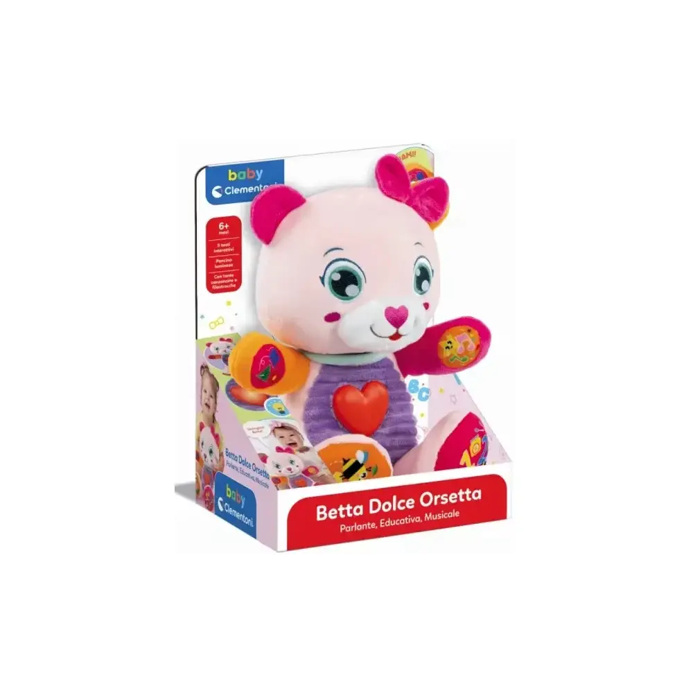Betta Dolce Orsetta Baby 6M+ – 5 pulsanti interattivi Clementoni