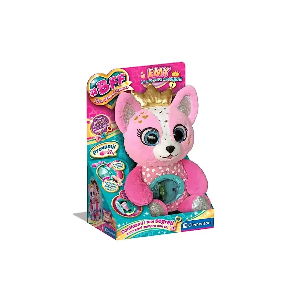 BFF Emy Peluche Interattivo Rosa – per 4-6 anni, cuore… Clementoni
