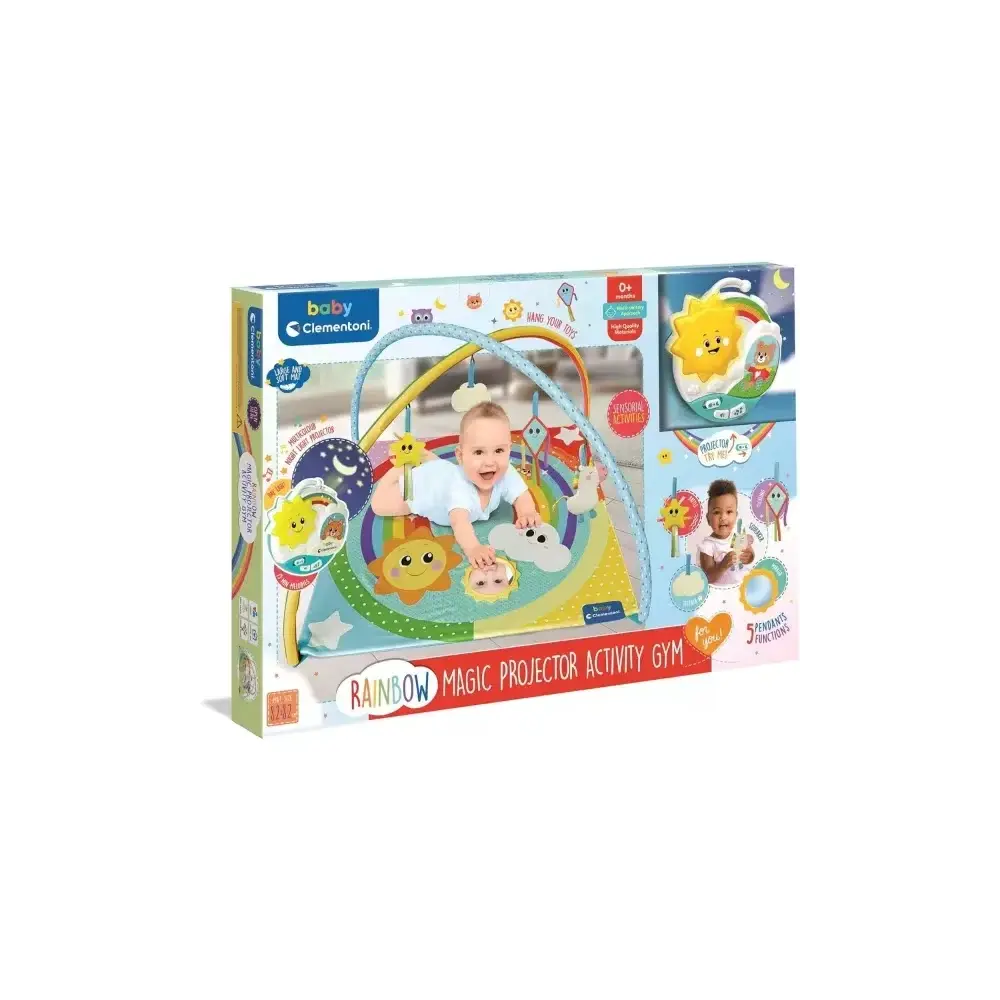 Baby Magic Projector 82x82 cm – 5 giochi, luci e suoni Clementoni