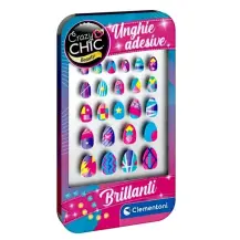 Crazy Chic Unghie Finte Adesive Brillanti 24 pezzi per… Clementoni