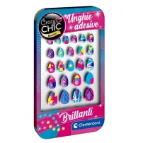 Crazy Chic Unghie Finte Adesive Brillanti 24 pezzi per… Clementoni