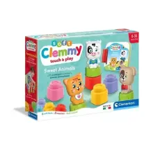 Clemmy Sweet Animals Book Playset 6 mesi-3 anni Clementoni