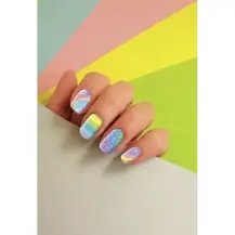 Crazy Chic Unghie Finte Adesive Arcobaleno 24 pezzi Clementoni