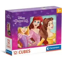 Princess Set 12 Cubi - 12 pezzi, 3-5 anni Clementoni
