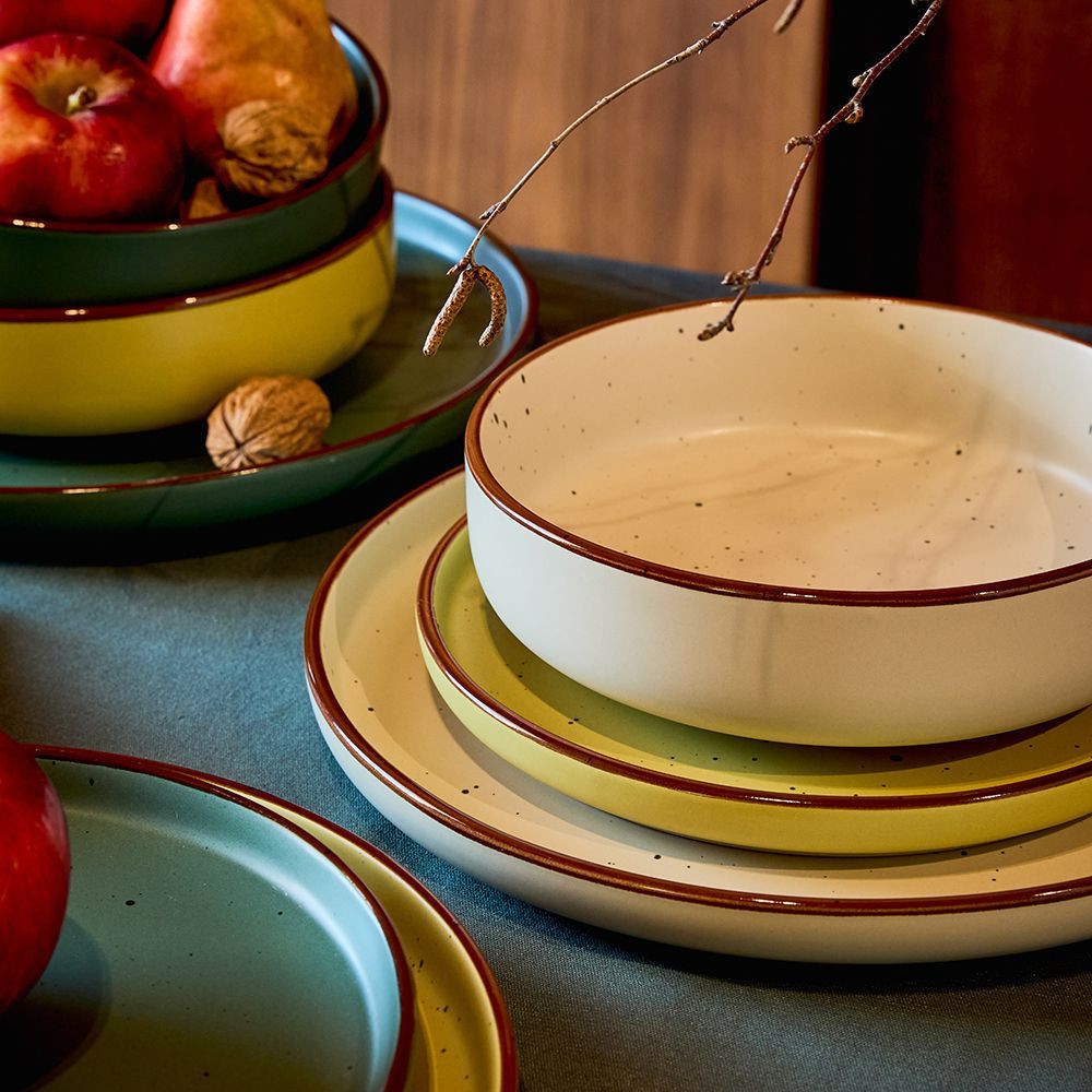 Servizio piatti 18 pezzi Ardenne Stoneware Multicolor Linea Urban