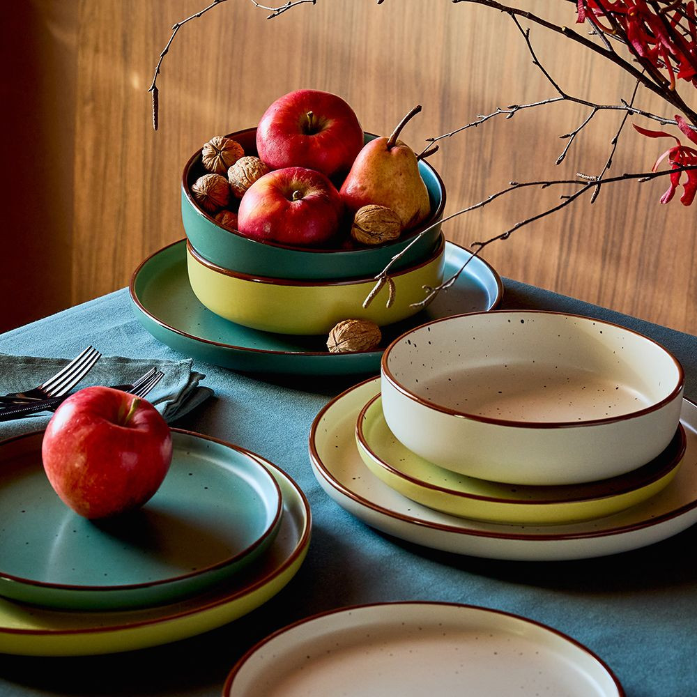 Servizio piatti 18 pezzi Ardenne Stoneware Multicolor Linea Urban