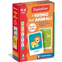 Sapientino Regno Animali Flashcards 48pz Cartone Clementoni