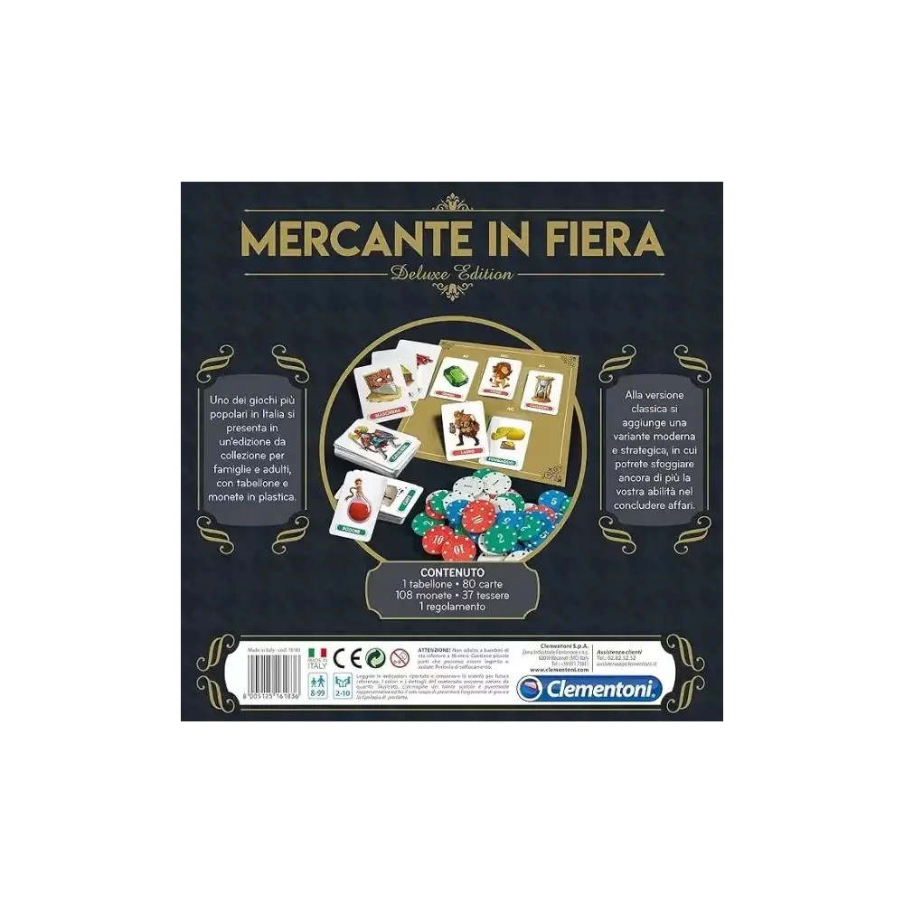 Mercante In Fiera Deluxe Edition 40 Carte Multicolore Clementoni
