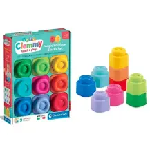 Clemmy Set 9 Blocchi Sensoriali Rainbow - 9 blocchi m Clementoni