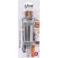 Siringa per Pasticceria con 4 Beccucci – Decorazioni Precise in Acciaio Inox