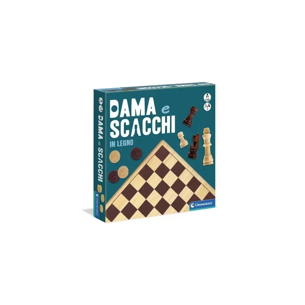 Dama e Scacchi in Legno Clementoni