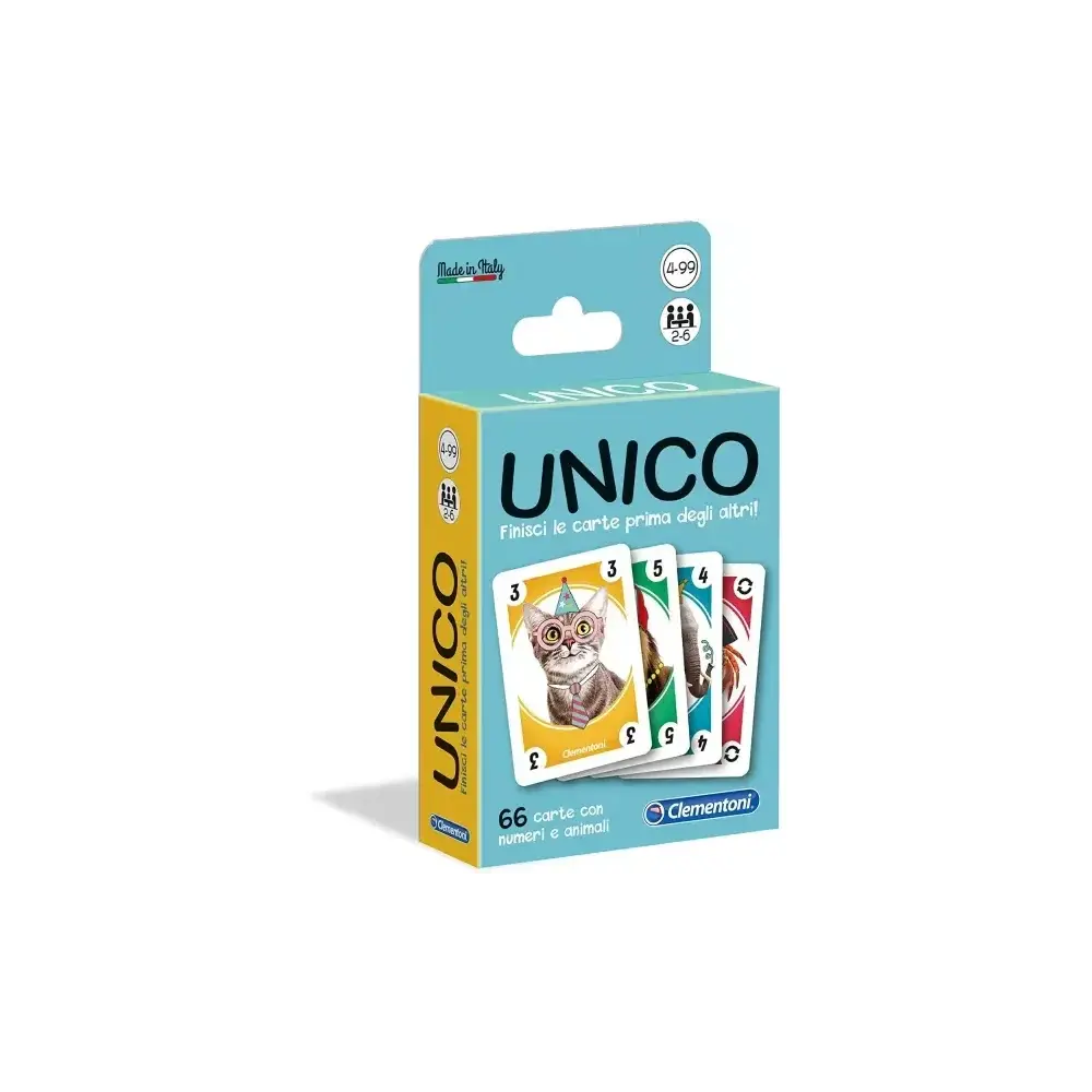 Unico – Gioco di Carte Sapientino Animali Clementoni