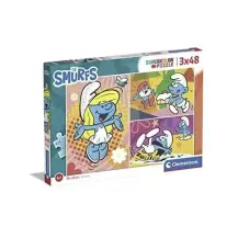 Puffi Set 3 Puzzle 48 Pezzi Clementoni