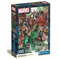 Puzzle 500 Pezzi Marvel con Poster Clementoni