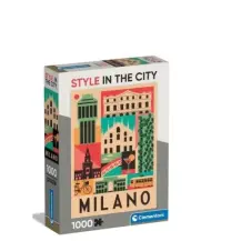 Puzzle 1000 Pezzi Milano Style in the City Clementoni