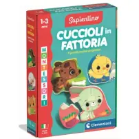 Sapientino Baby Cuccioli in Fattoria – Puzzle Sagomati Montessori…