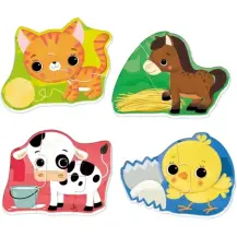 Sapientino Baby Cuccioli in Fattoria – Puzzle Sagomati Montessori…