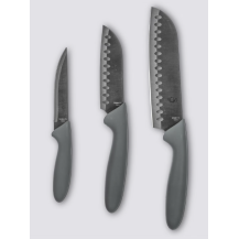 Set 3 Coltelli Santoku in Acciaio Inox | Cucina Professionale Italiana