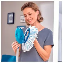 Testina di Ricambio Micro Duo per Clean Twist Disc Mop Leifheit
