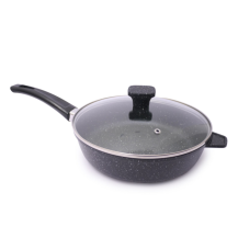 Padella Alta Antiaderente Nevada per Induzione con Coperchio cm 24