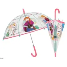 Ombrello Frozen 45 cm Manuale Cupola Trasparente Elsa e Anna Perletti