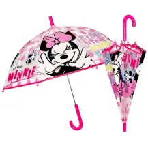 Ombrello Bambina Minnie 45 cm Manuale Cupola Trasparente Perletti