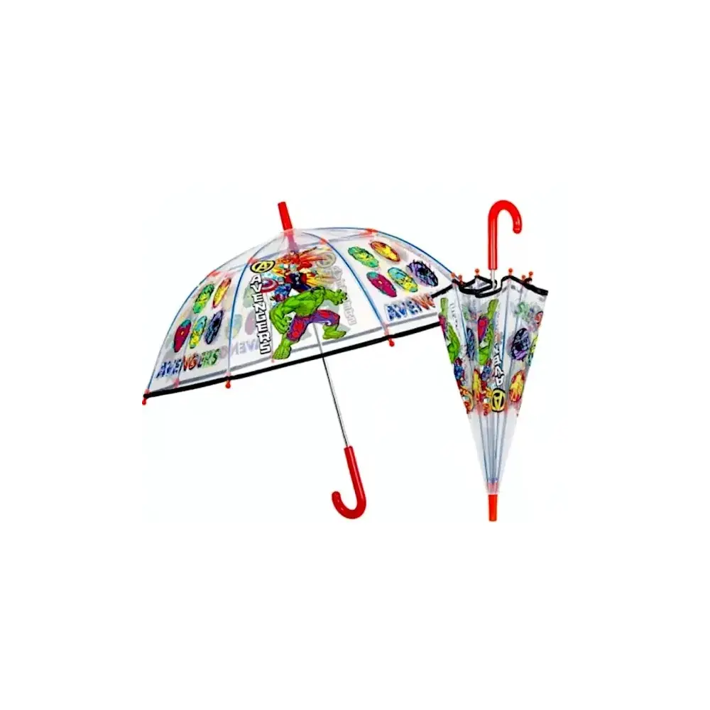 Ombrello Bambino Marvel Avengers 45 cm Manuale Cupola Trasparente Anti