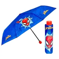 Ombrello Mini Pieghevole Bambino Spiderman 50 cm Manuale Antivento Per
