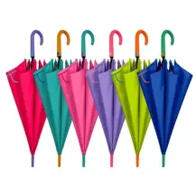 Ombrello Donna Lungo Automatico 61 cm Tinta Unita Microfibra Antivento