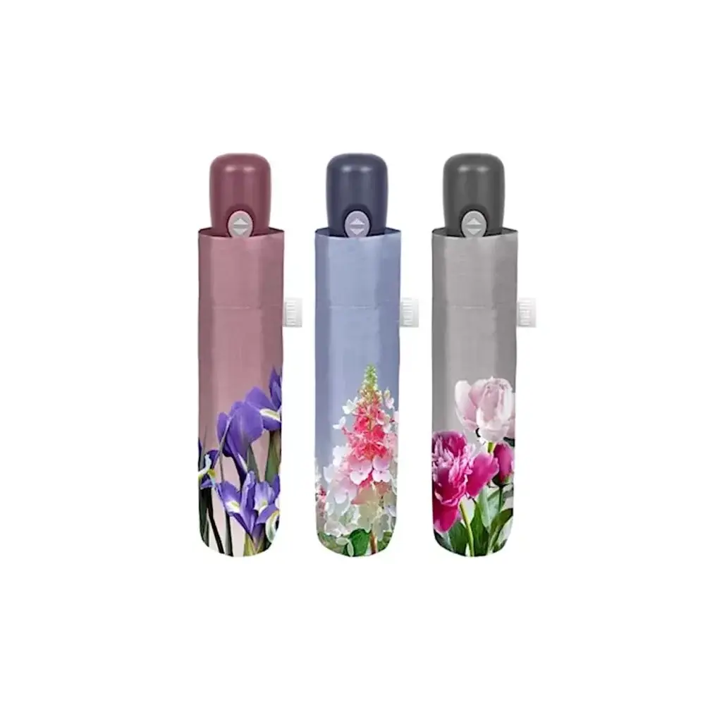Ombrello Donna Mini Apri e Chiudi Automatico Bordo Fiore Perletti