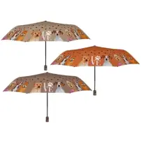 Ombrello Donna Mini Pieghevole Automatico Fantasia Cani e Gatti Perlet