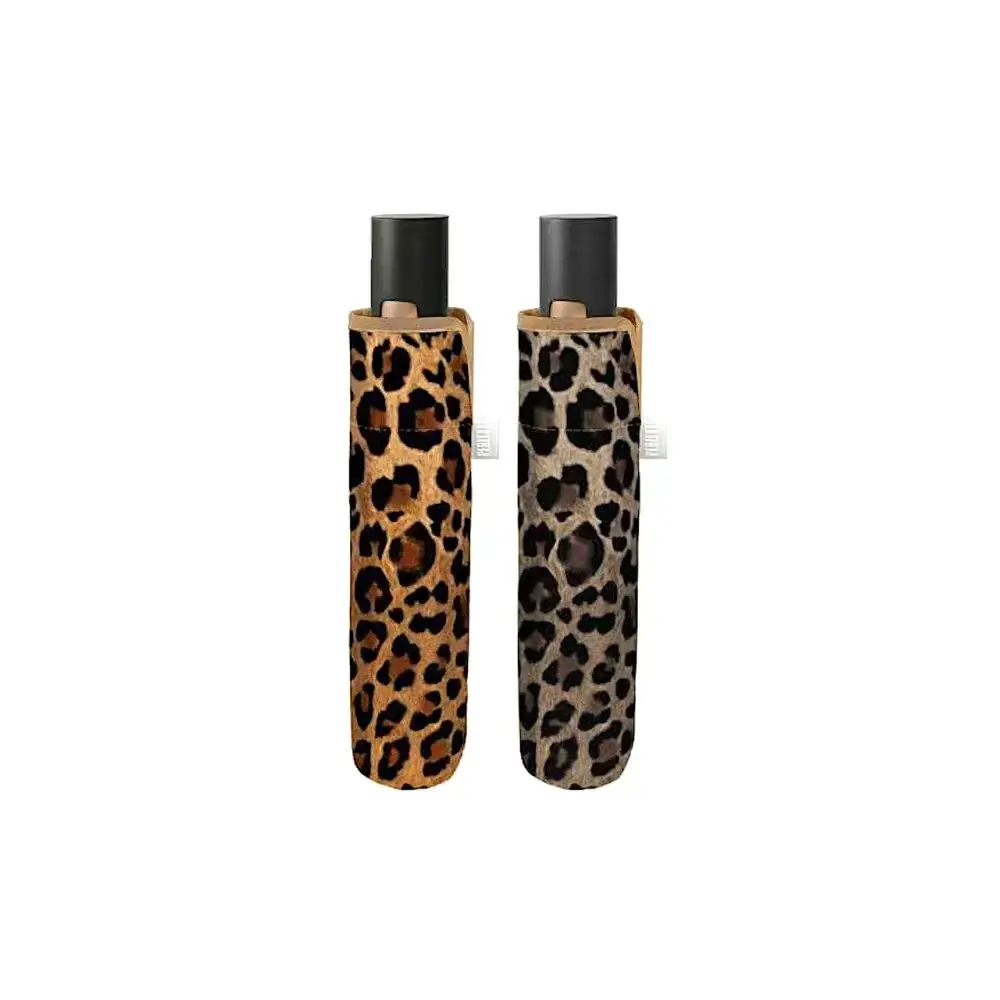 Ombrello Donna Mini Pieghevole Automatico Leopardato Perletti