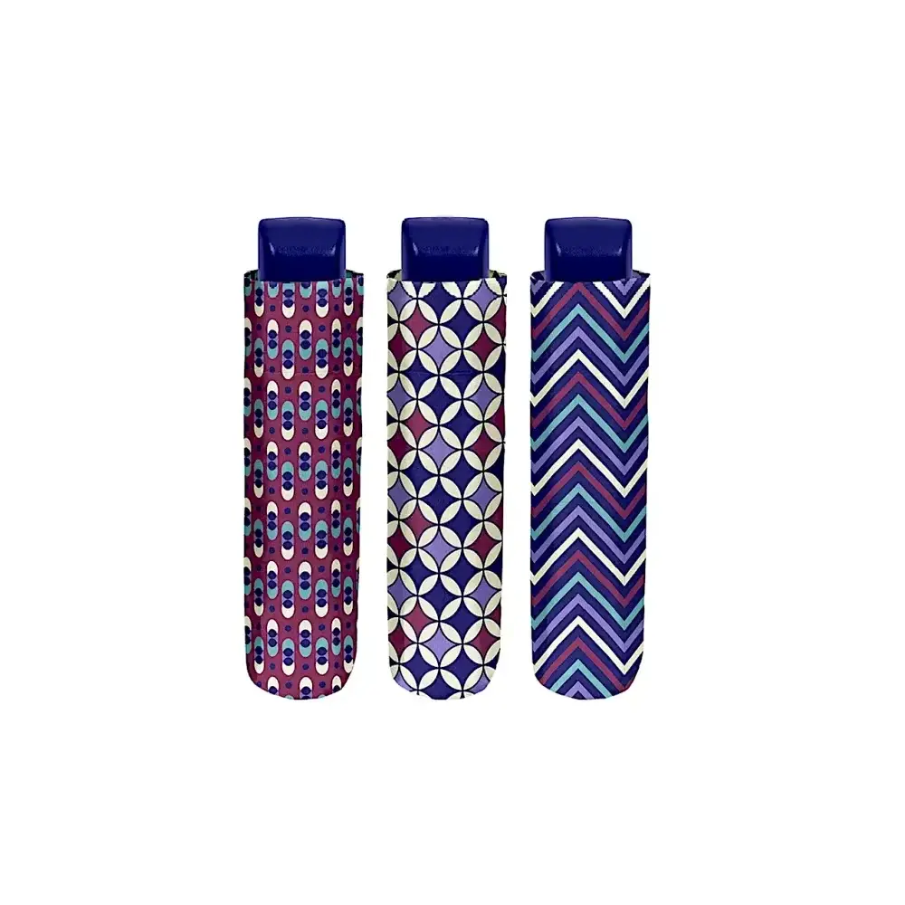 Ombrello Mini Pieghevole Unisex 54 cm Manuale Fantasia Geometrica Perl