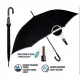 Ombrello Golf Uomo 69 cm Technology Catarifrangente Antivento Nero Per