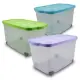 Storage Box Contenitore Portabiancheria 55 Litri 60x40x36 cm con Ruote