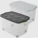 Storage Box Contenitore Portabiancheria 55 Litri 60x40x36 cm con Ruote