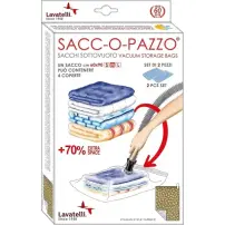 Sacchi Sottovuoto Sacc-o-Pazzo per Coperte Set 2 Pezzi Lavatelli