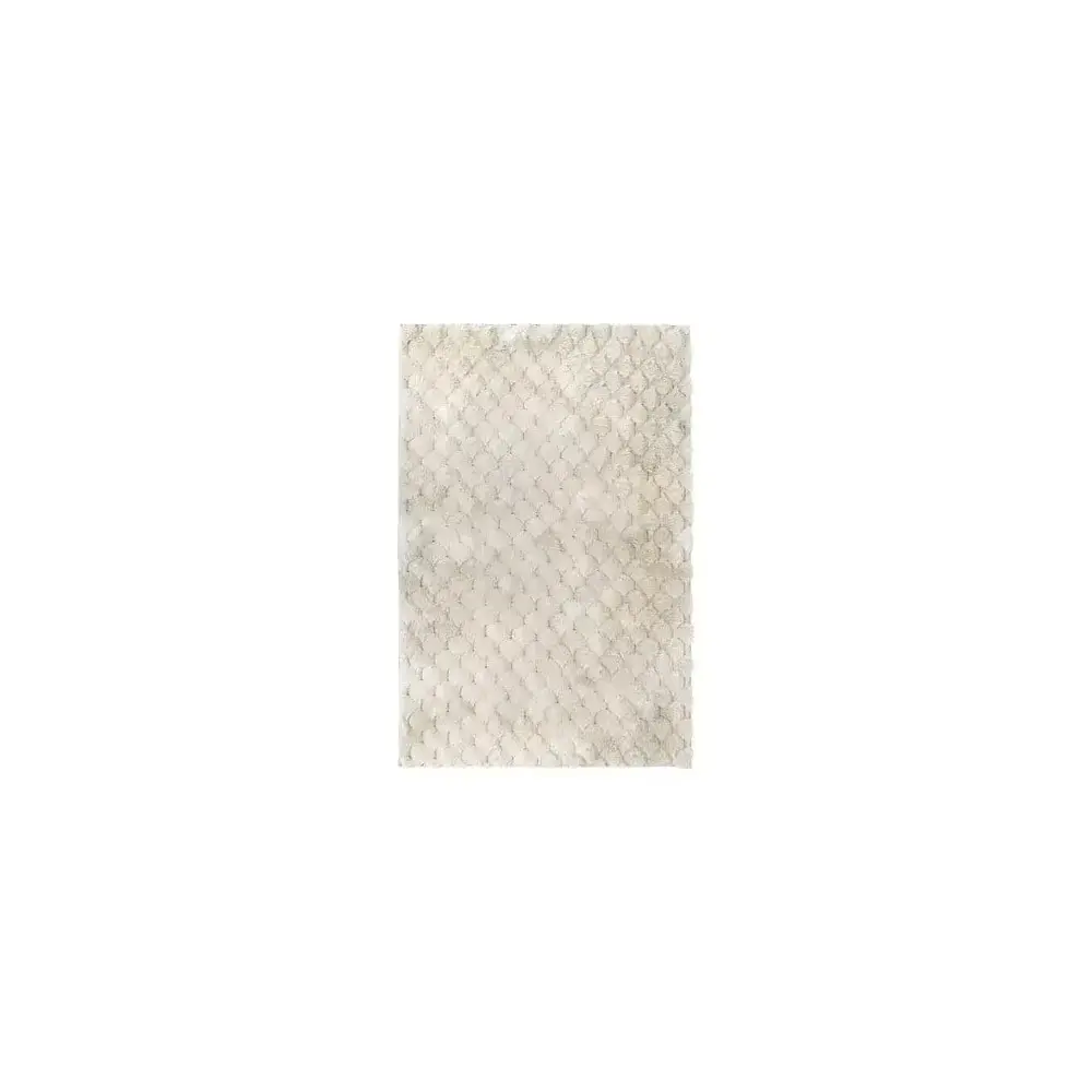 Tappeto in Pelliccia Sintetica Adriel Beige 60x90 cm Atmosphera