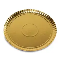 Vassoi Oro Tondi 24 cm in Cartoncino Guardini - Confezione da 3 Pezzi