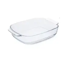 Teglia Rettangolare 30x20 cm con Manici in Vetro Borosilicato Guardini
