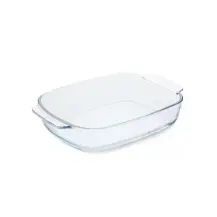Teglia Rettangolare 34x22,5 cm con Manici in Vetro Borosilicato Guardi