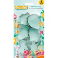 Tagliabiscotti Pasqua in Banda Stagnata Guardini - Confezione da 6 Pez